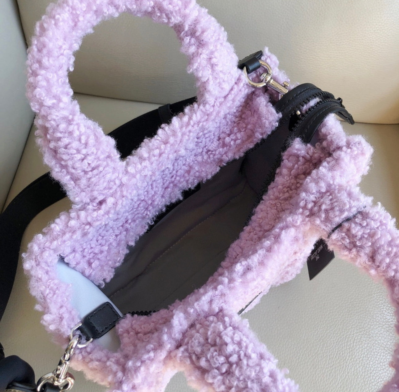 MJ Furry Tote Bag “Light Purple”