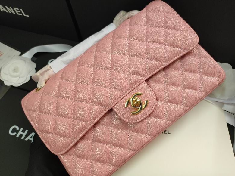 CC Lambskin Chain Shoulder Pink