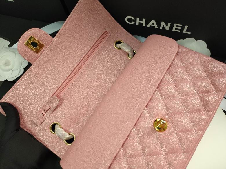 CC Lambskin Chain Shoulder Pink