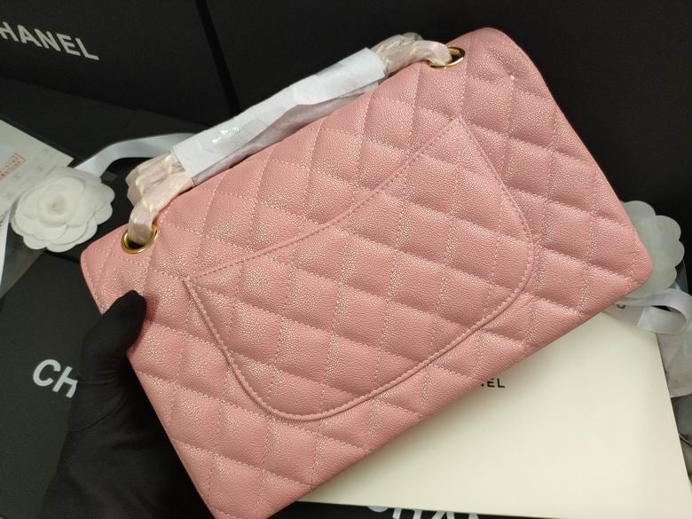 CC Lambskin Chain Shoulder Pink