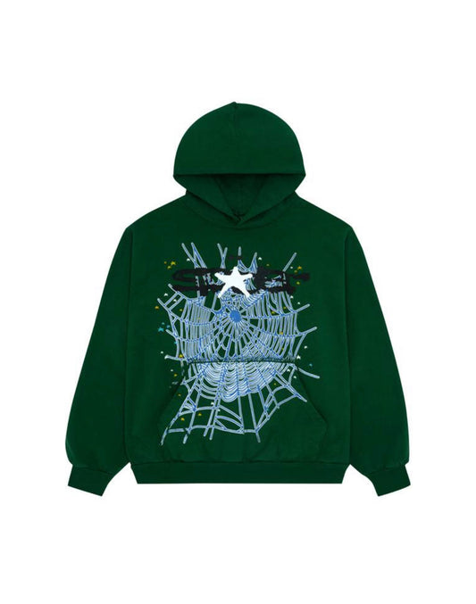 Sp5der Web Hoodie “Hunter Green”