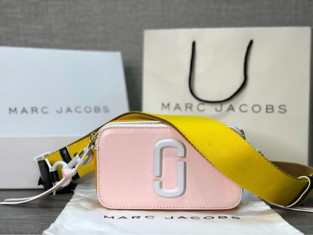 MJ Snapshot Bag “Light Pink/Yellow”