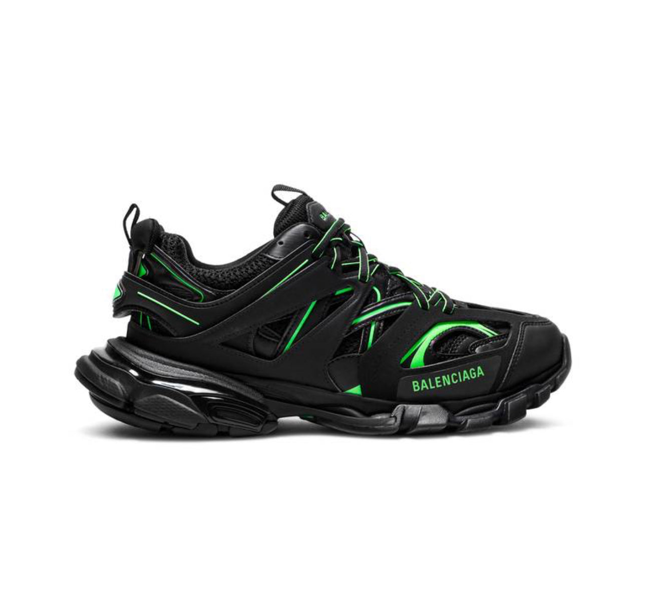 B Track Sneaker “Black Green”