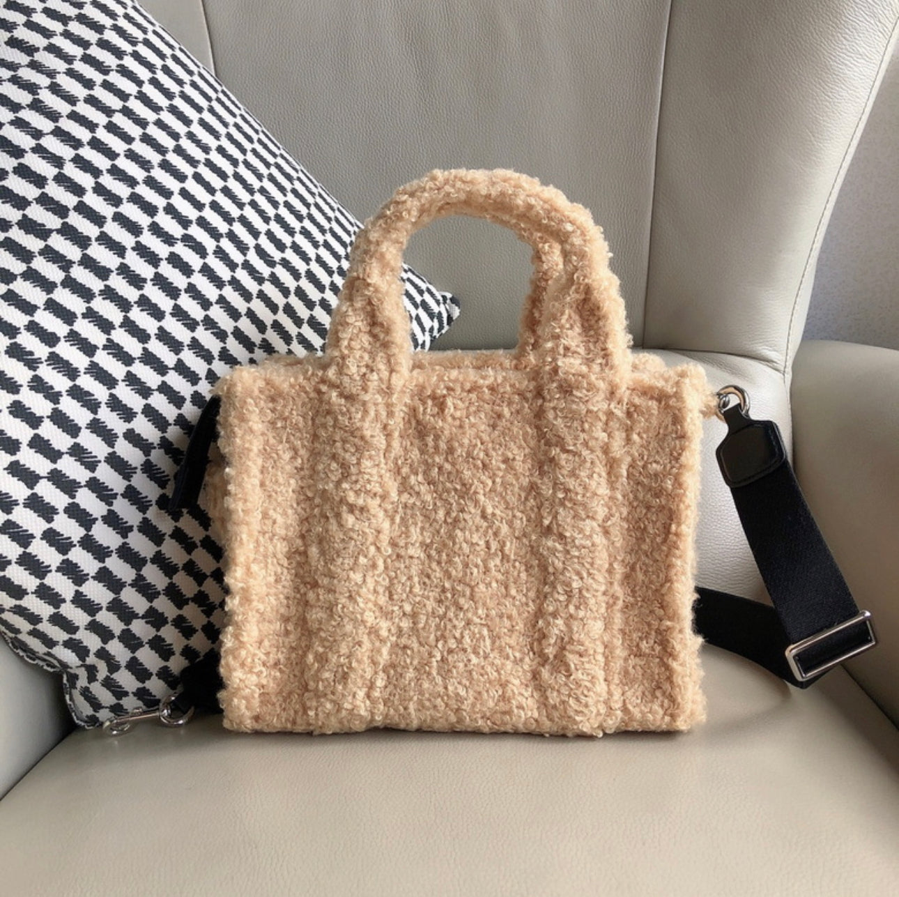MJ Furry Tote Bag “Tan”