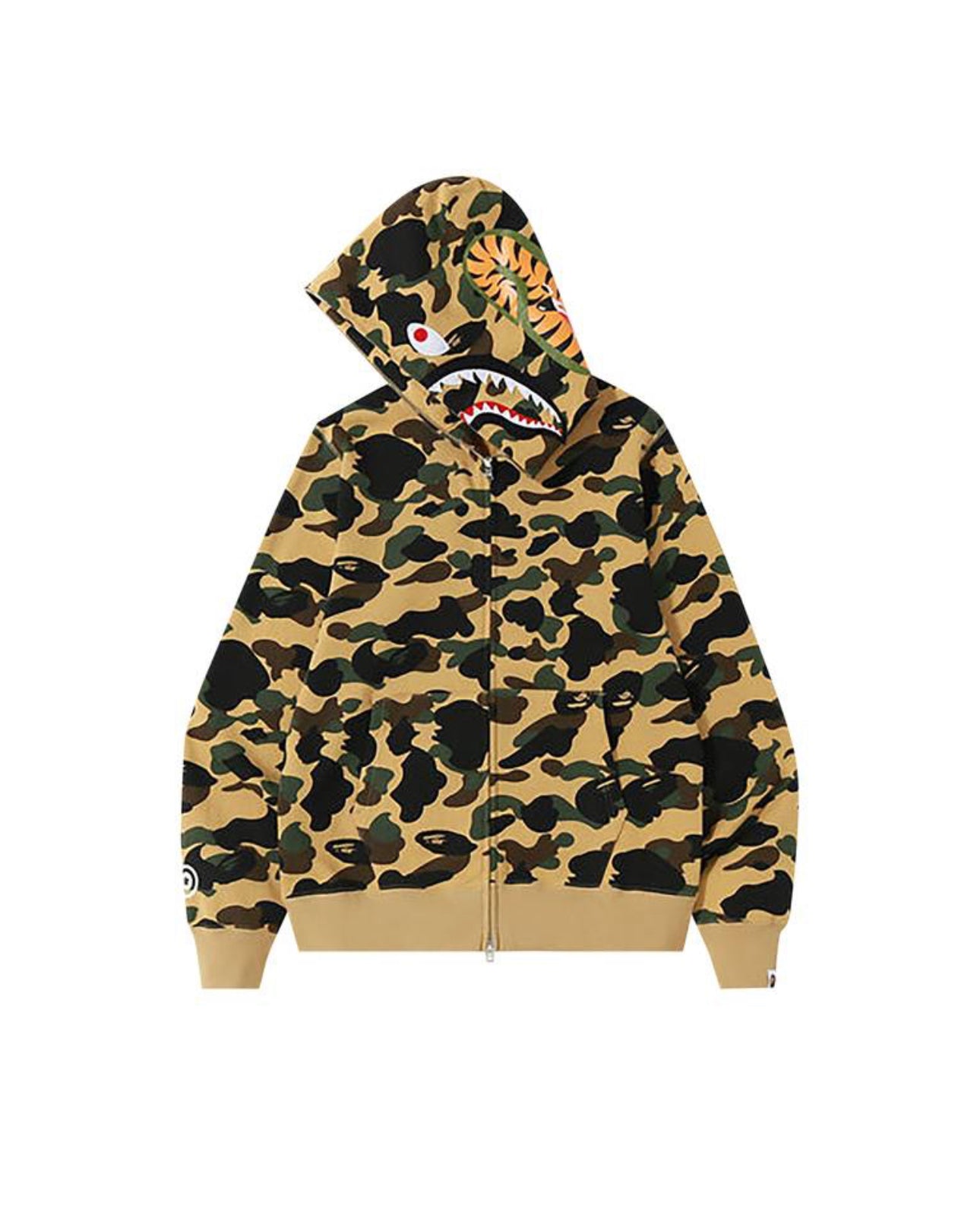 $Ape 1st Camo Shark Full Zip Hoodie “Yellow”
