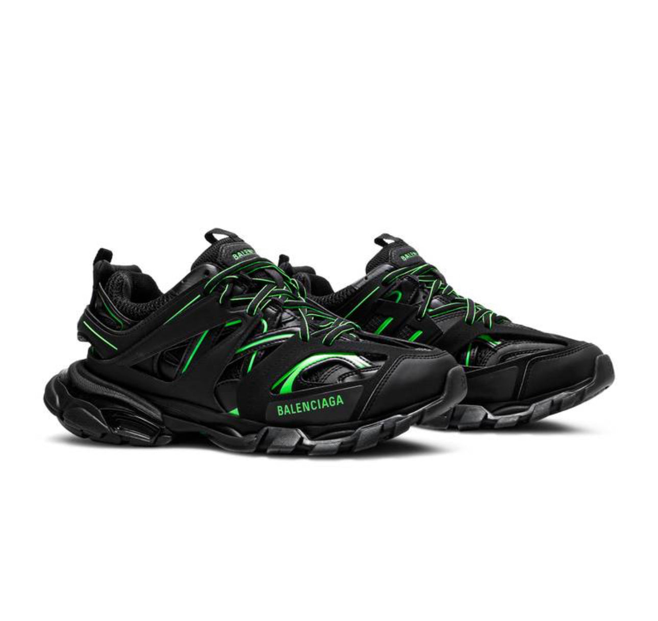 B Track Sneaker “Black Green”