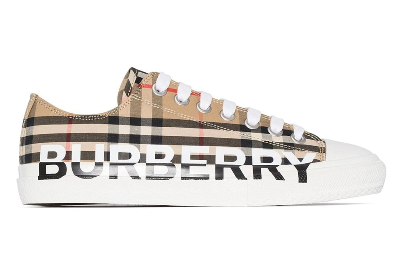 BurB Logo Vintage Check Cotton Sneakers