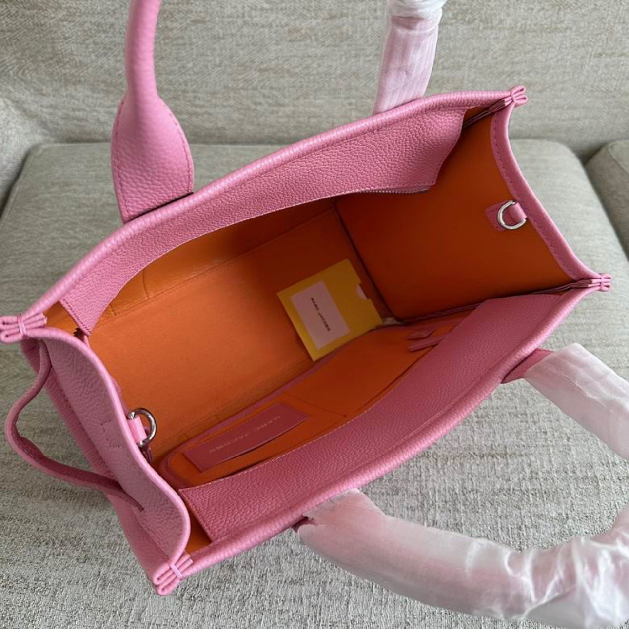 MJ Leather Tote Bag “Pink”