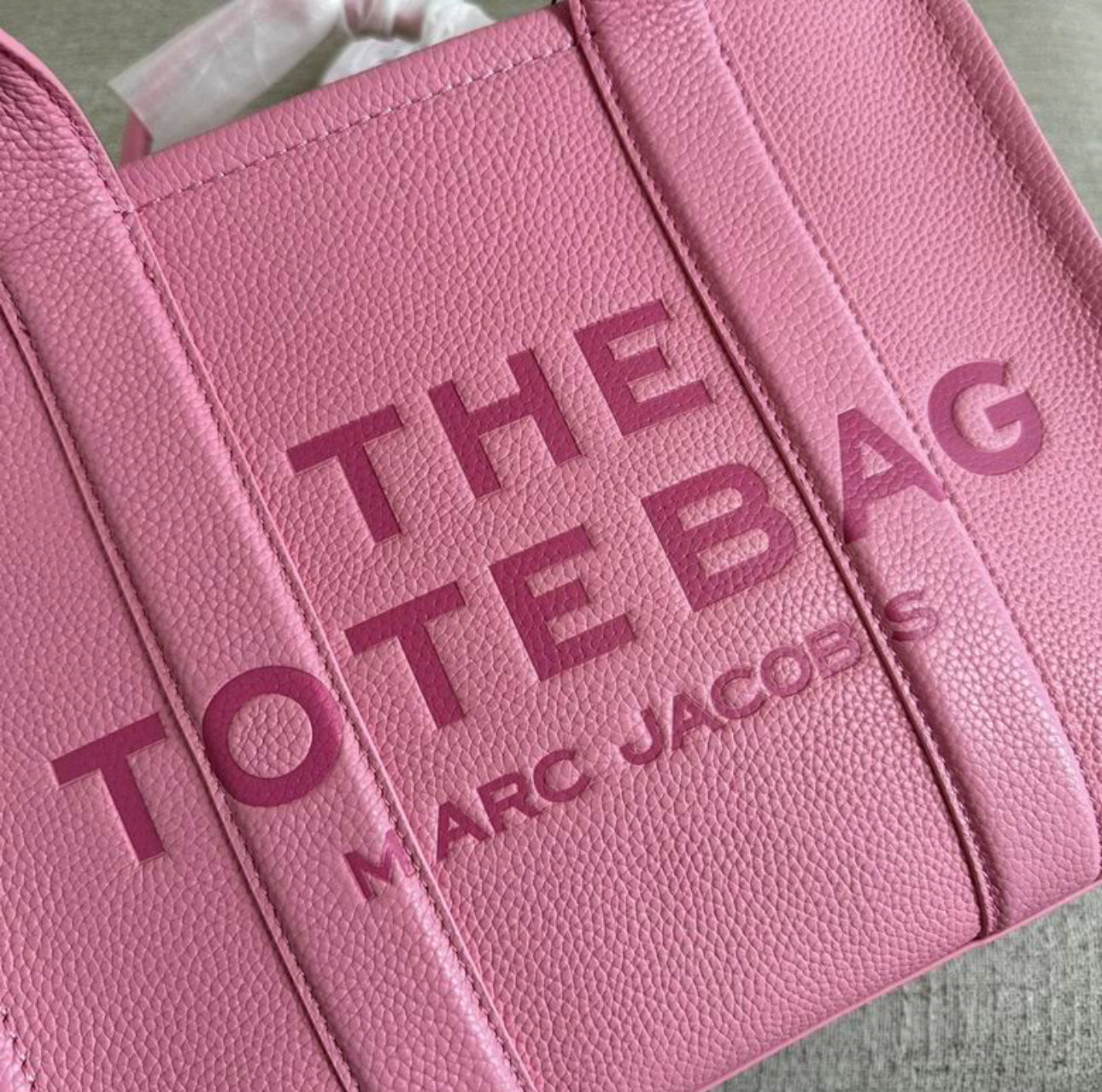 MJ Leather Tote Bag “Pink”