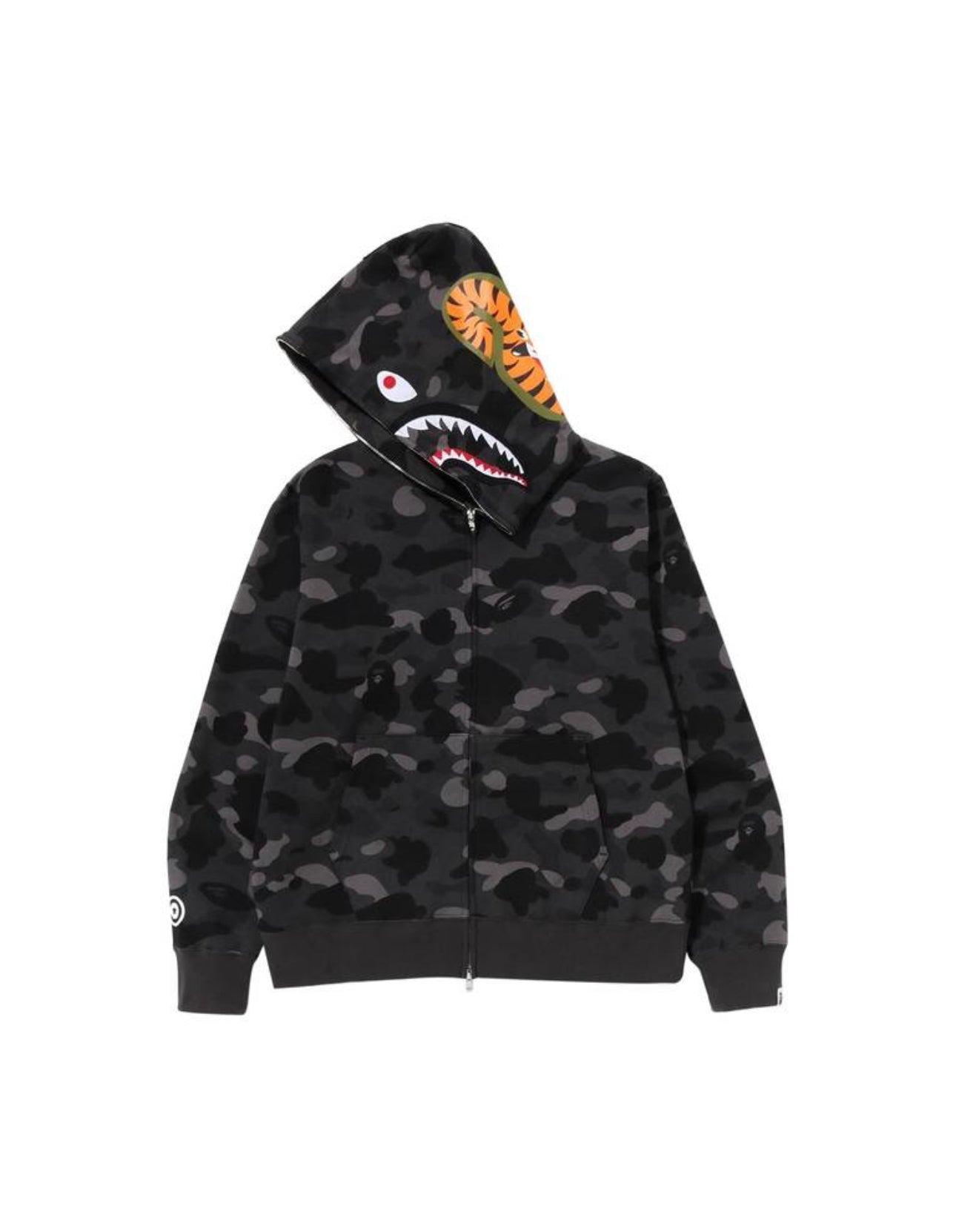 $Ape Camo Shark Full Zip Hoodie “Black”