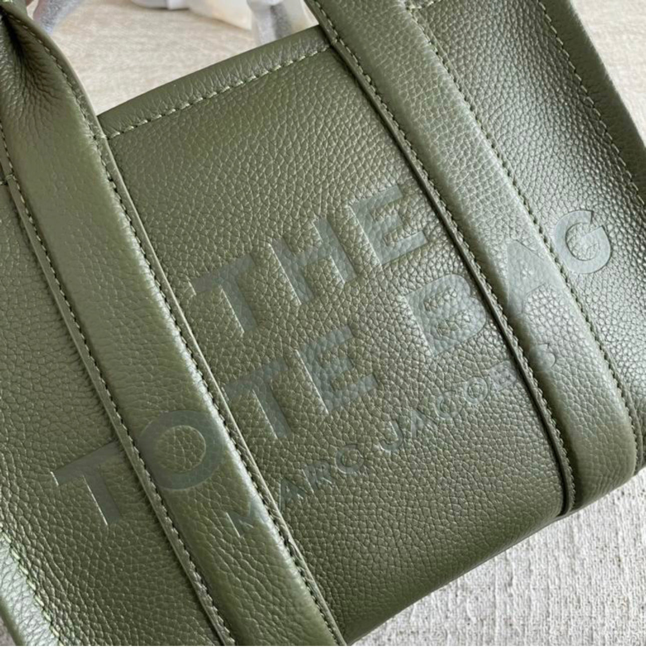 MJ Leather Tote Bag “Olive Green”