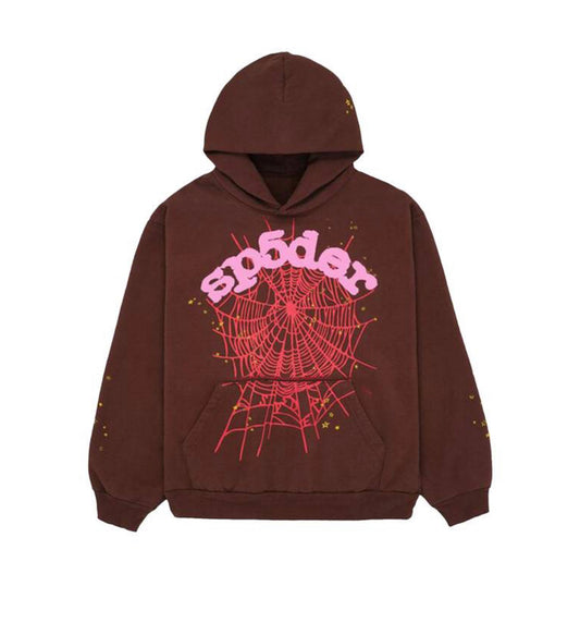 Sp5der Web Hoodie “Brown”