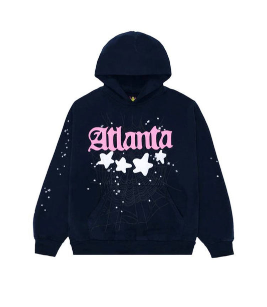 Sp5der Atlanta Hoodie “Navy”