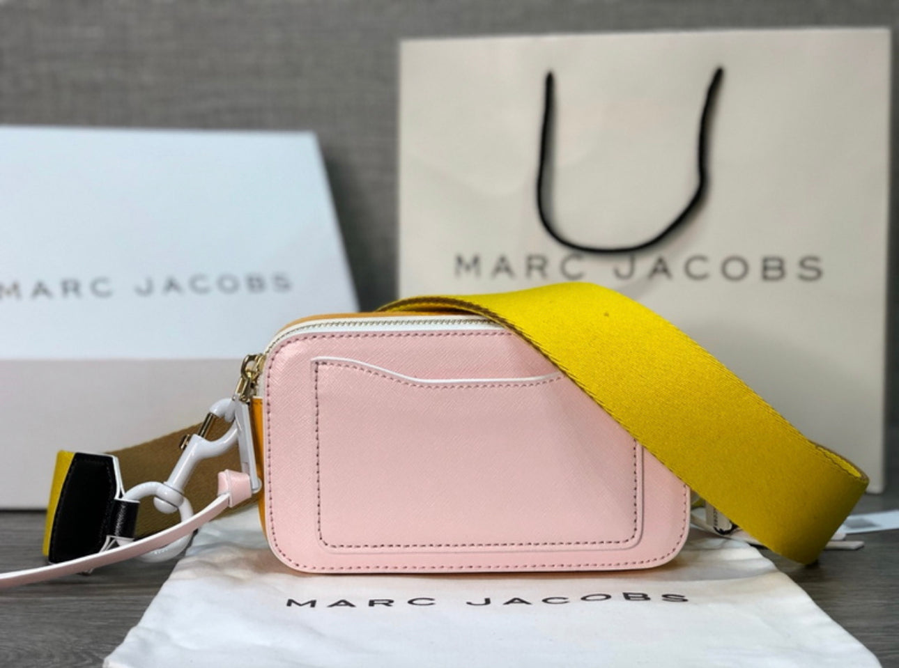 MJ Snapshot Bag “Light Pink/Yellow”