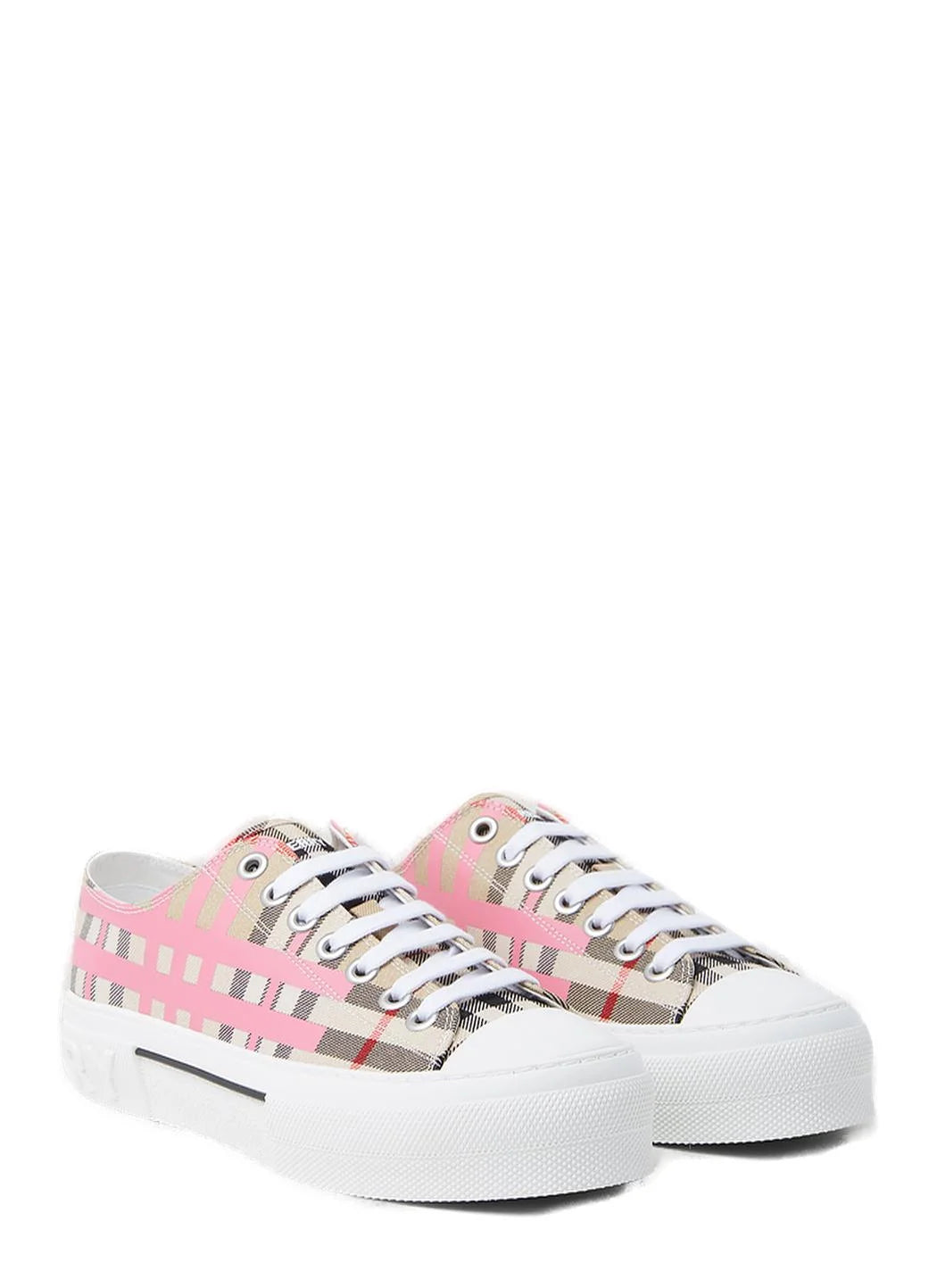 BurB Pink Checked Low-Top