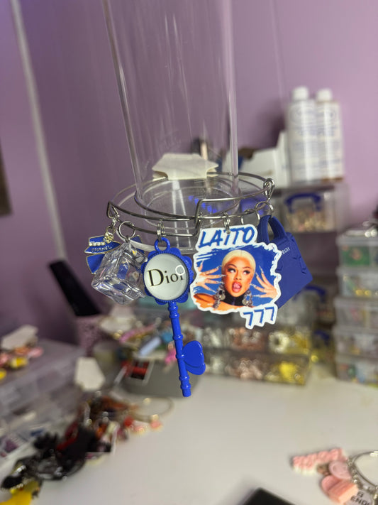 Blue Big Latto Bangle Set