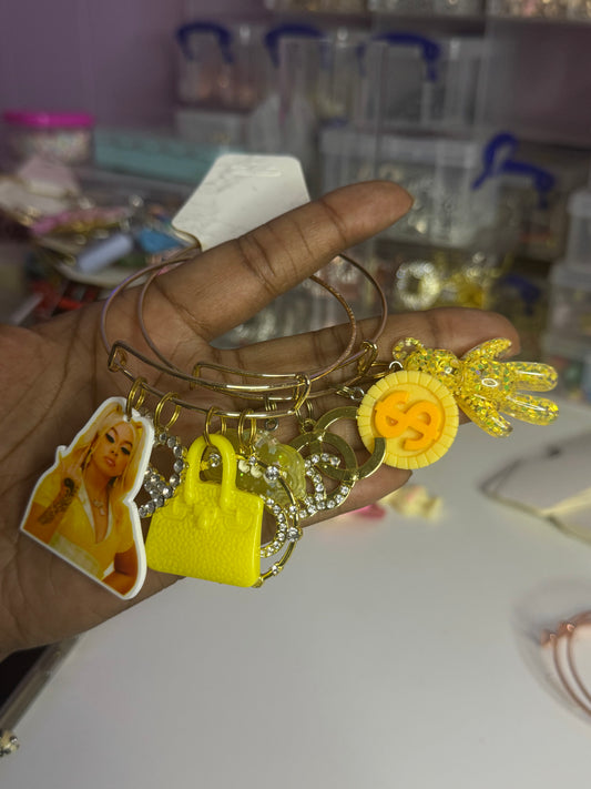 Yellow Big Latto Bangle Set