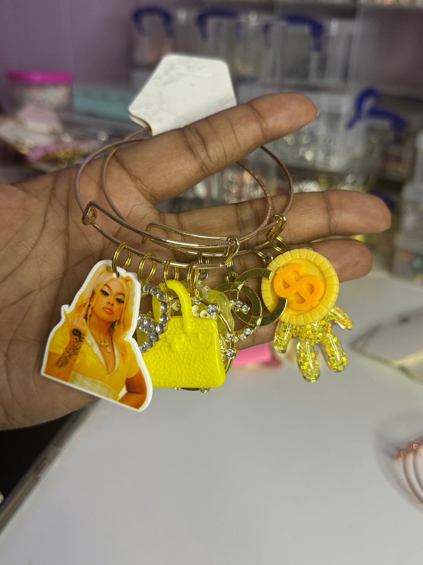 Yellow Big Latto Bangle Set