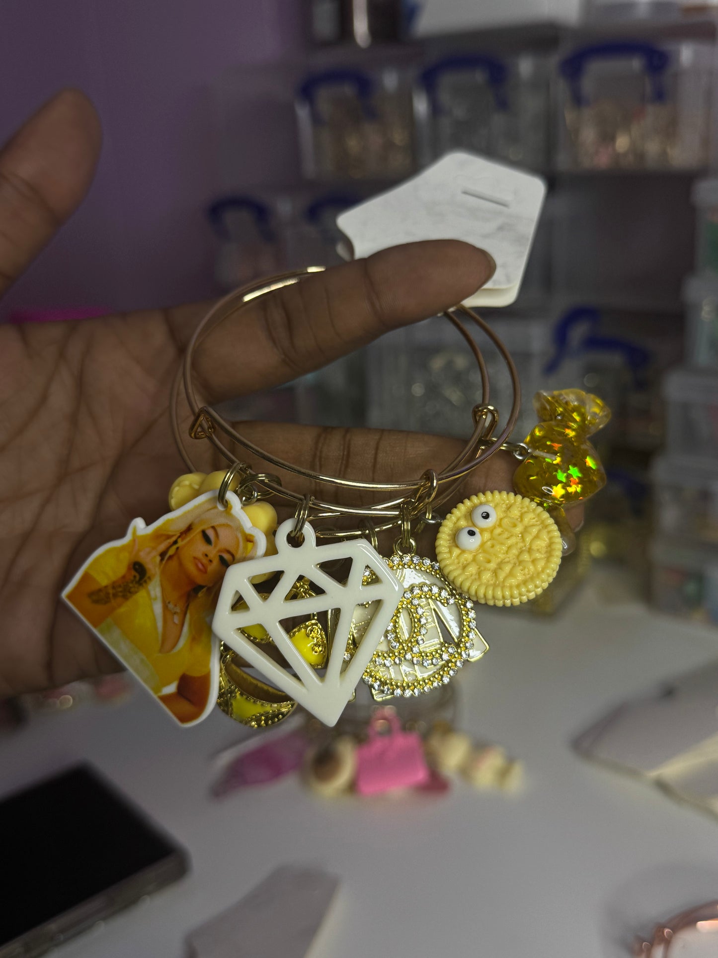 #2 Yellow Big Latto Bangle Set