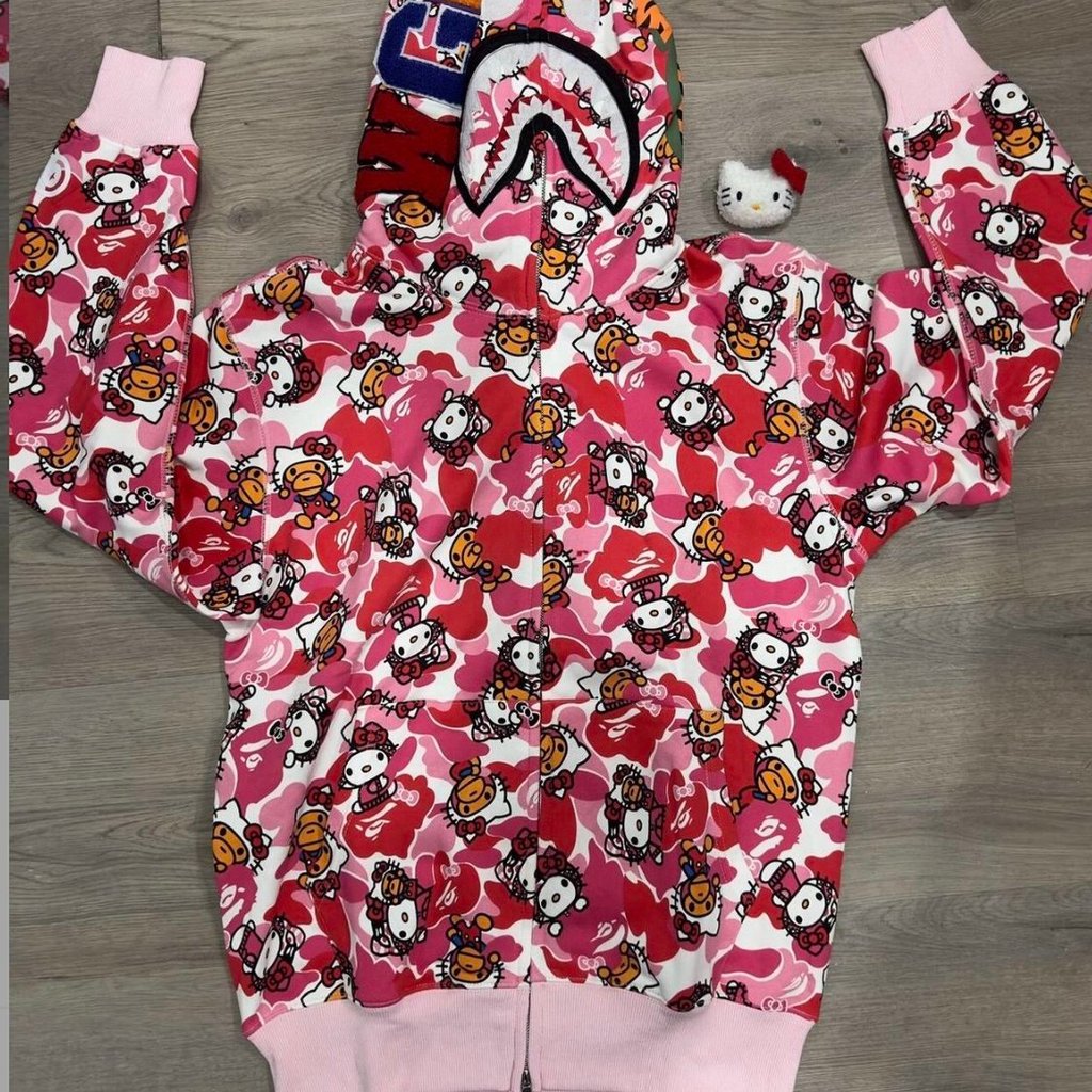 $Ape x Pink Hello Kitty Full Zip Hoodie