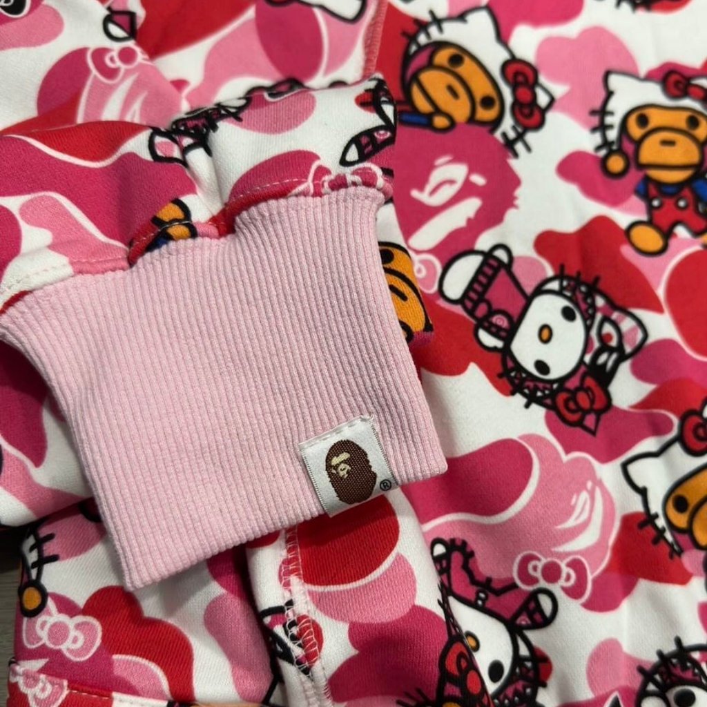 $Ape x Pink Hello Kitty Full Zip Hoodie