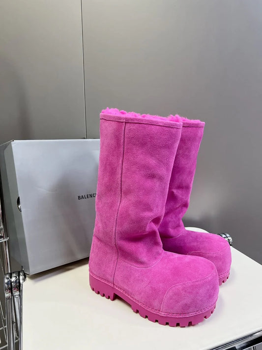Pink Balenci Alaska Boots