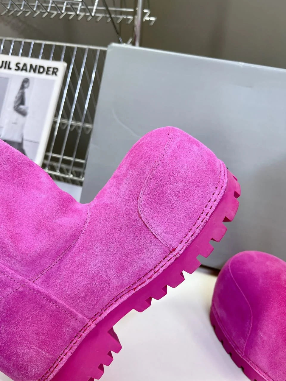 Pink Balenci Alaska Boots